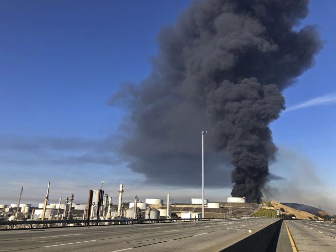 Earthquake May Have Caused Huge Fuel Fire
