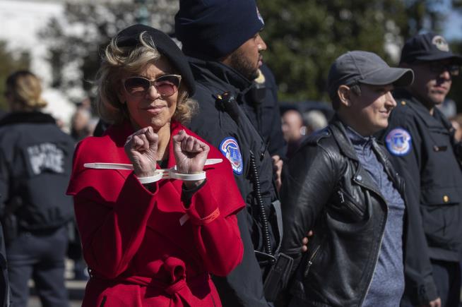 Jane Fonda's Arrest Plan Seems to Be Right on Schedule