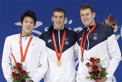 Phelps Nails 3rd Gold, New Record
