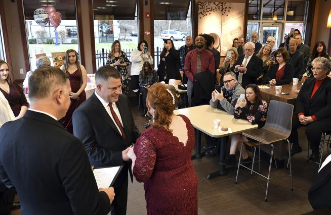 Couple Weds at Same Dunkin' Where Their Young Love Ended