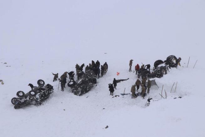 While Looking for Avalanche Survivors, They Were Buried