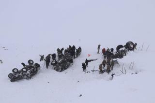 While Looking for Avalanche Survivors, They Were Buried