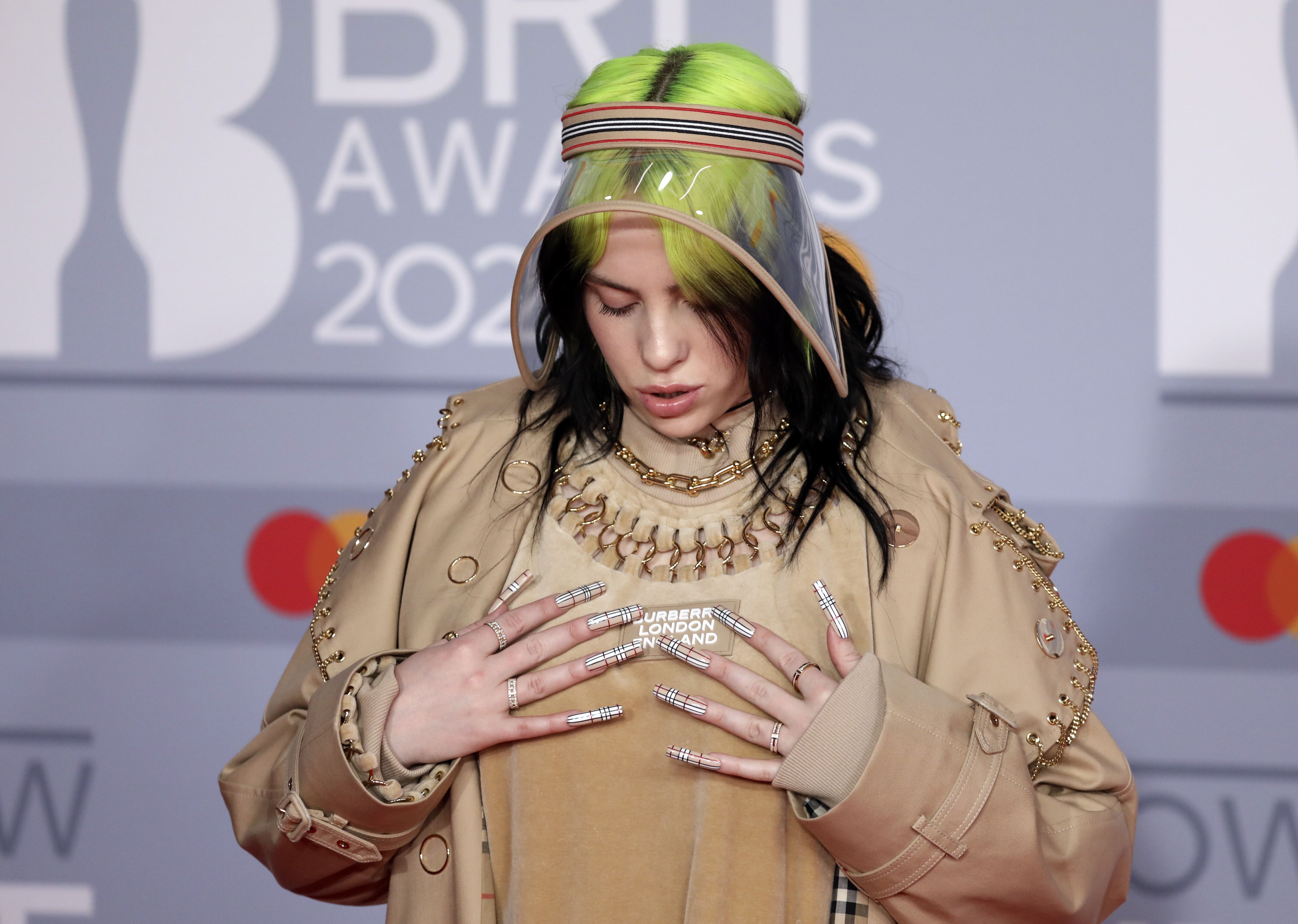 billie eilish with a dress