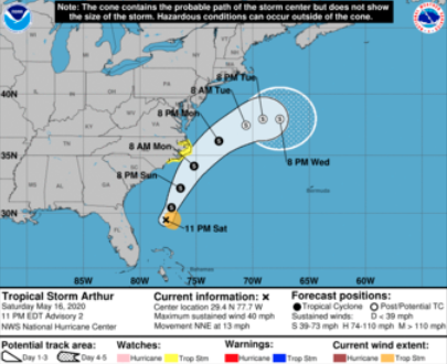 Ahead of Hurricane Season, 1st Named Storm Forms