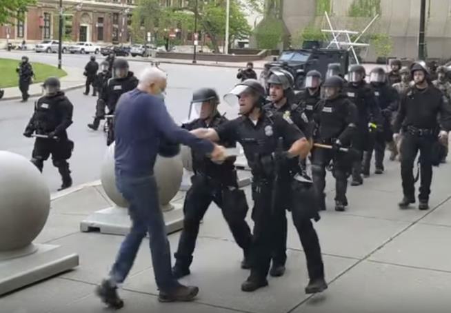 Video of Cops Shoving Elderly Protester Viewed 47M Times
