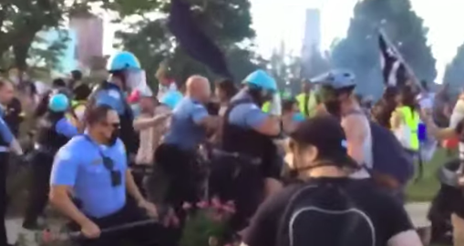 Protest in Chicago Park Leaves 18 Cops Injured