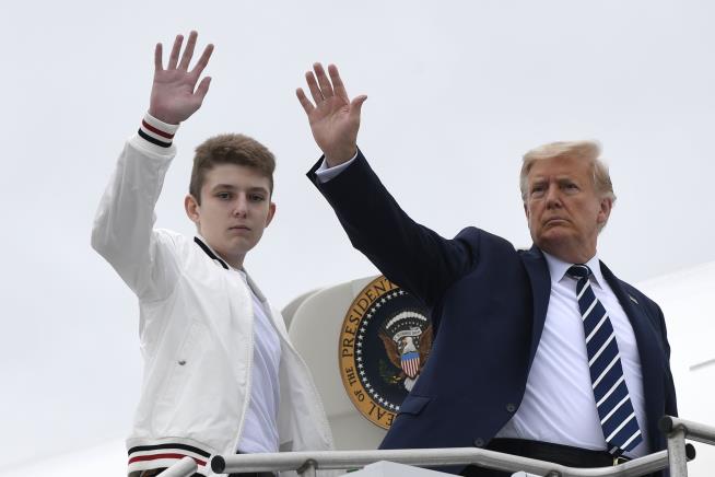 First Lady: Barron Trump Has Tested Positive