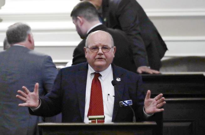 Dick Hinch died Wednesday, Dec. 9, 2020 just a week after he was sworn in as leader of the state’s newly Republican-led Legislature. He was 71.   (AP Photo/Charles Krupa)