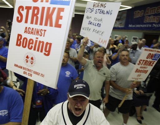 Boeing Union to Strike at Midnight