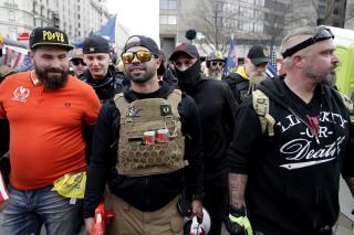 Proud Boys Want to Blend In at Trump Rallies