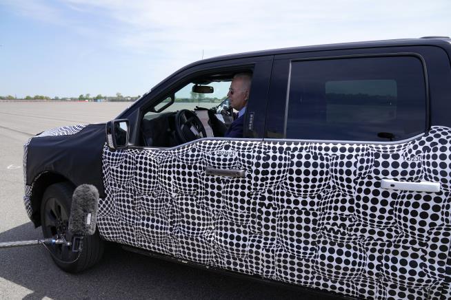 Biden Takes Ford F-150 for Test Drive