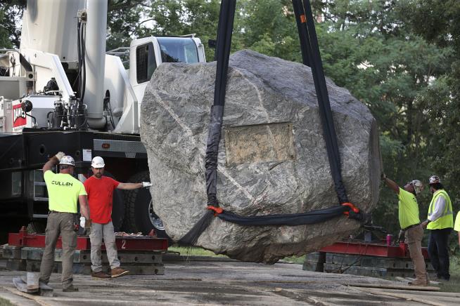 42-Ton Boulder Seen as a 'Symbol of Racism' Removed
