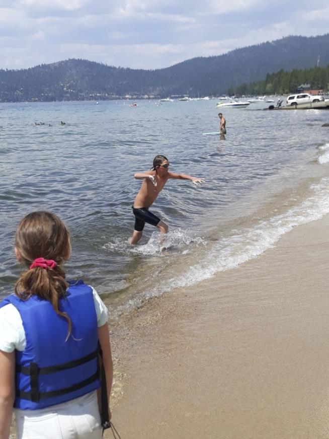 14-Year-Old Swimmer Sets Lake Tahoe Record