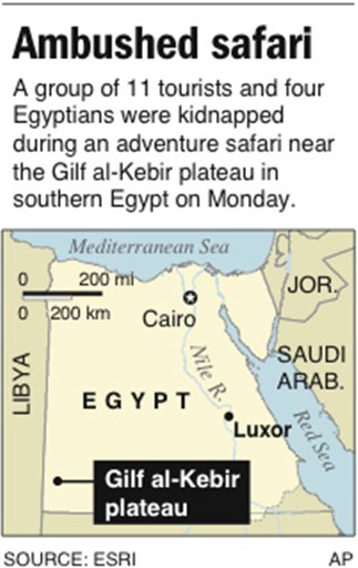 Kidnappers Threaten to Kill Egypt Tourists