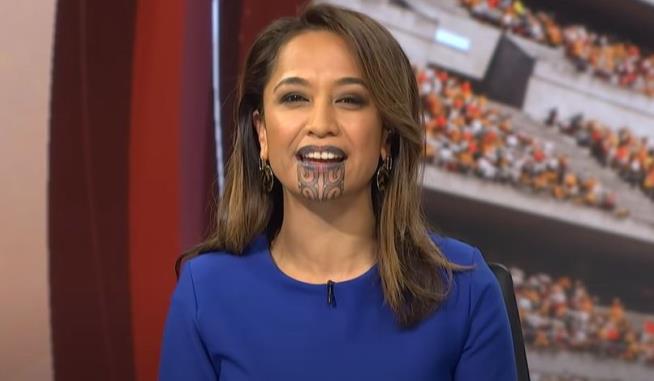 She's First Prime-Time Anchor With Chin Tattoo