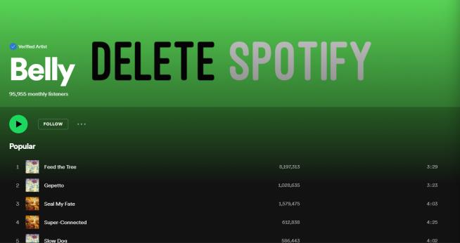 Amid Joe Rogan Drama, 'Delete Spotify' Shows Up on Spotify
