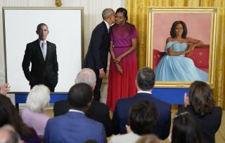 Obamas Return to White House for Portrait Ceremony