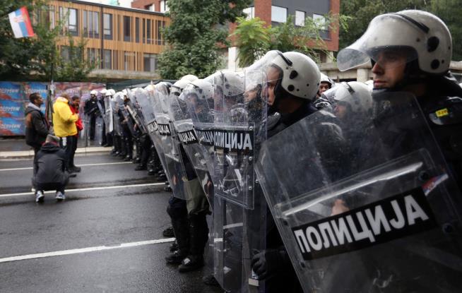 At Belgrade Pride March, Police Fight Off Soccer Hooligans