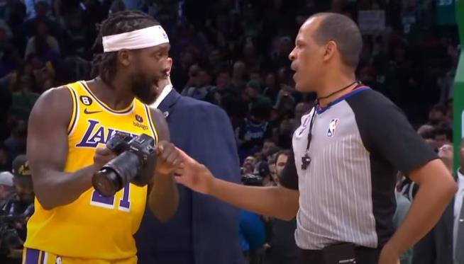 Lakers Player Offers Camera to Ref, Gets a Technical
