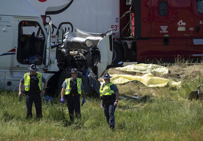 Van May Have Been 'Sandwiched' Between 2 Semis in Crash That Killed 7