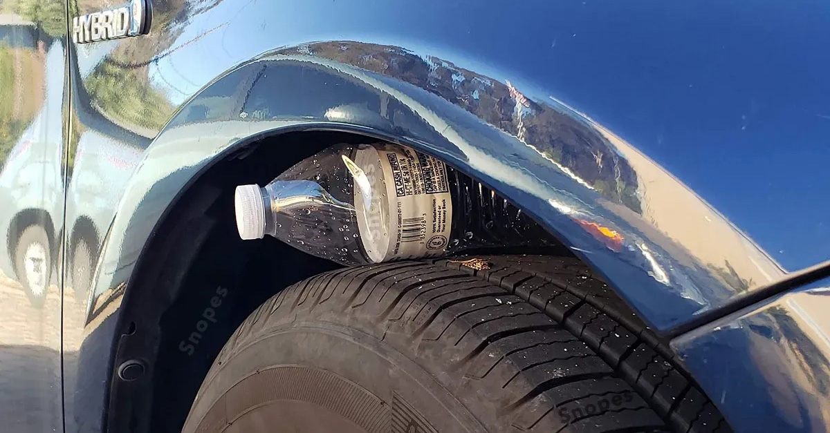 Always Put a Plastic Bottle on Your Tires When Parked, Here's Why