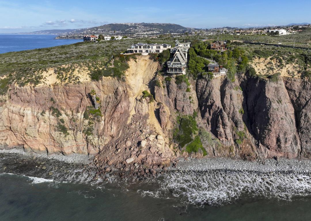 California Landslide (Barely) Spares Seaside Mansions