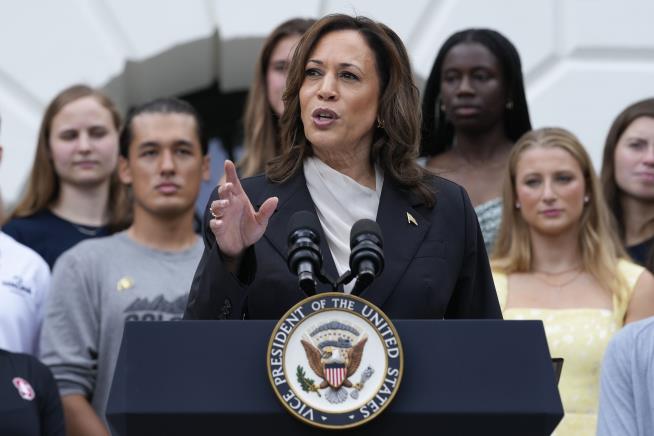 Harris Makes First Public Remarks Since Biden's Move