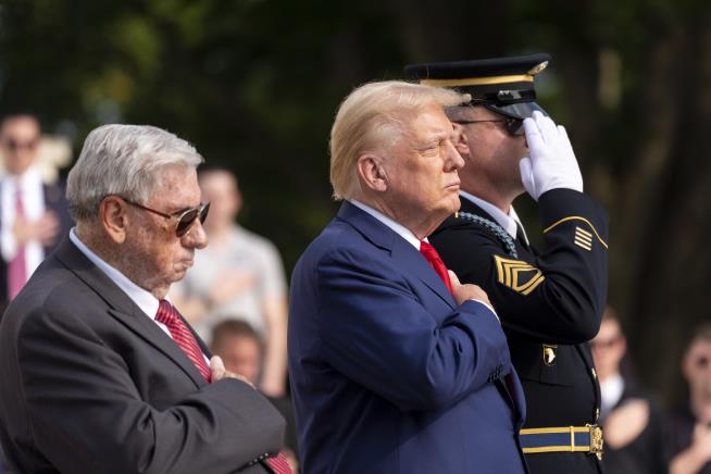 Trump Claims There Was No Conflict at Arlington