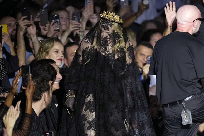 Madonna Makes Quite an Entrance at Show in Her Honor