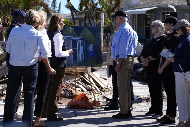 Biden Takes Another Look at Storm Damage in Florida