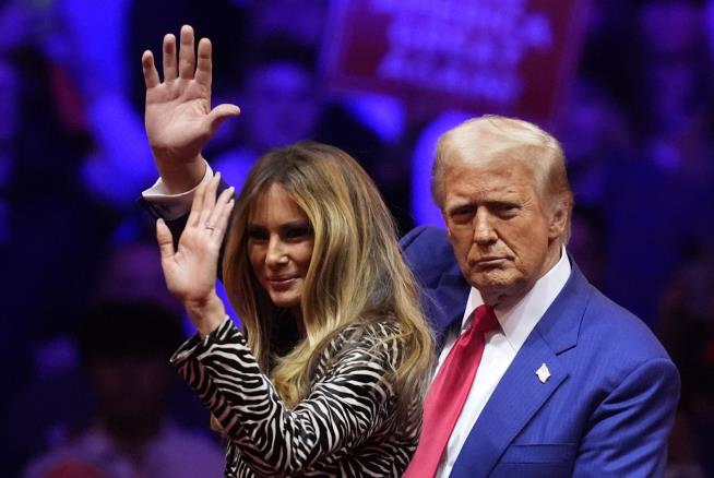 Melania Trump Surprises Attendees at Trump's NYC Rally