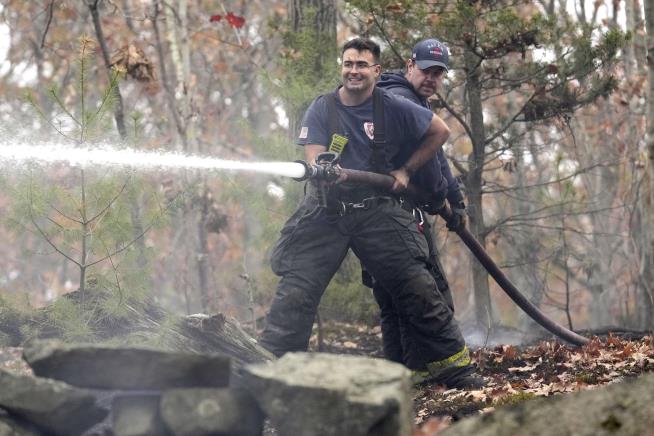 Massachusetts Firefighters Battle Unprecedented October Brush Fires