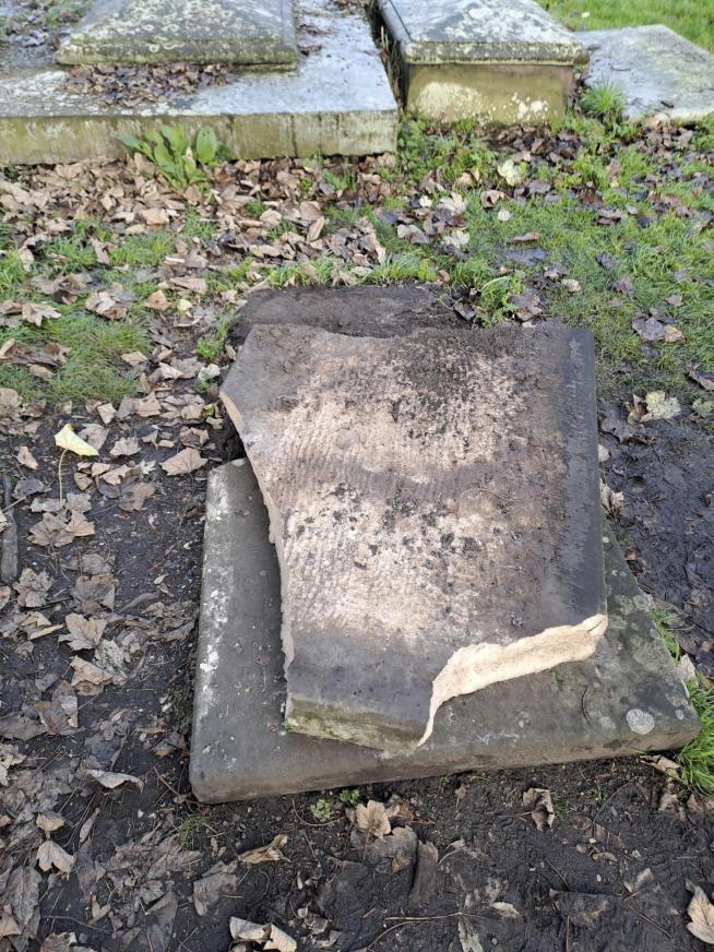 Vandals Wreck Prop Tombstone Visited By Christmas Carol Fans