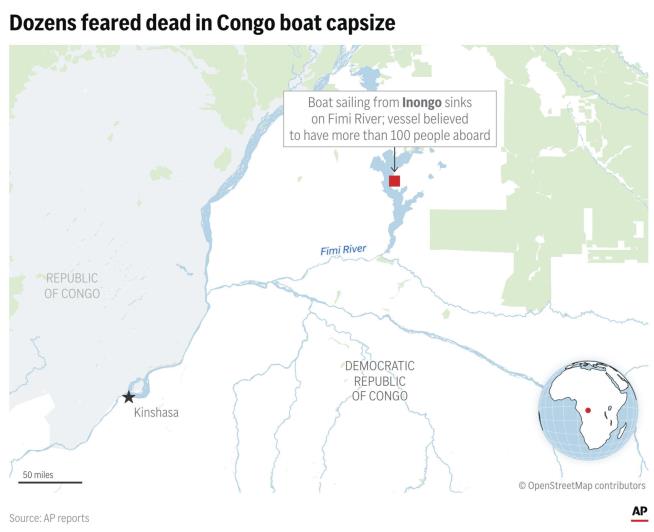 Overcrowded Boat Capsizes in Congo, 25 Feared Dead