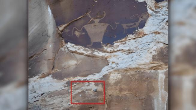 Climbing Bolts Found by Ancient Petroglyph