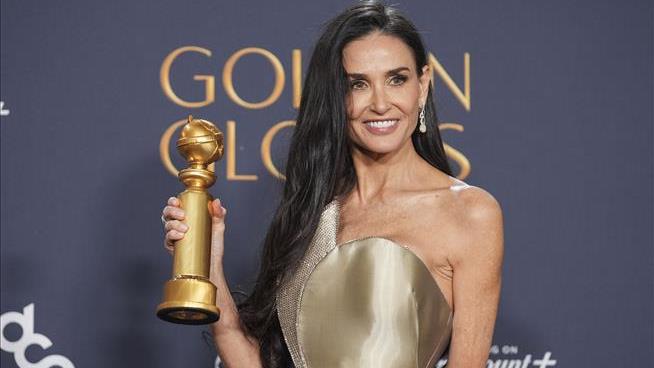 Demi Moore Wins Her First Golden Globe