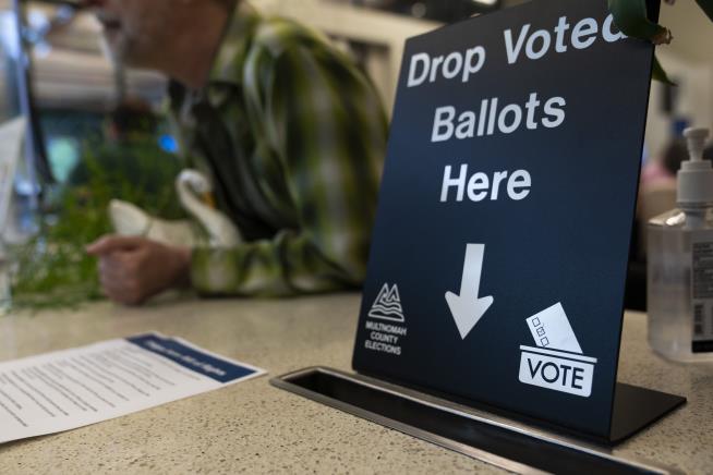 Masked Group Vandalizes Portland Elections Building