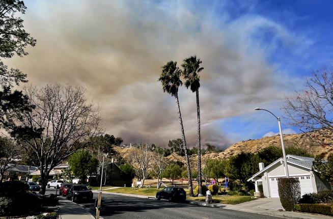 Fast-Moving Wildfire Spreads North of LA