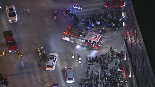 Car Hits Pedestrians Leaving Eagles Game