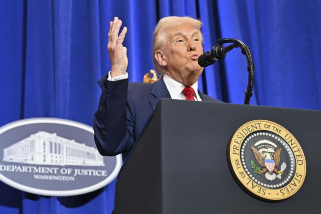 Trump Gives Fiery Speech to DOJ That Twice Indicted Him