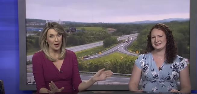 News Anchor's Water Breaks, and She Keeps Going On Air