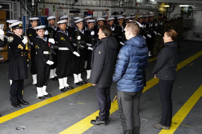 Macron Takes Message From EU to Greenland