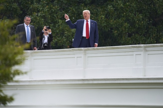 Tuesday's Odd Sight: Trump on White House Roof