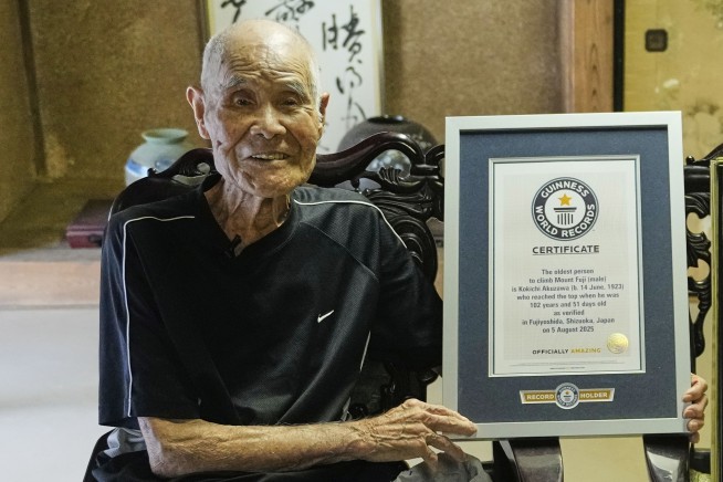 Man, 102, Is Once Again the Oldest to Summit Mount Fuji
