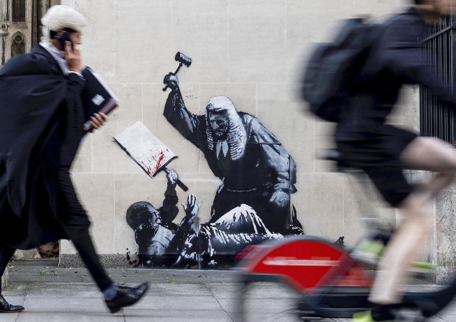 New Banksy Mural Quickly Censored in London