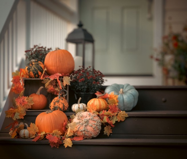 Latest Fall Trend: Porches Packed With Pumpkins