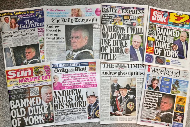 Calls Emerge for Andrew to Be Booted From Royal Mansion