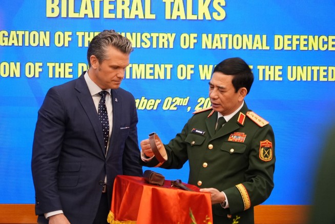 In Vietnam, Hegseth Talks About War's Legacy, Arms Deals