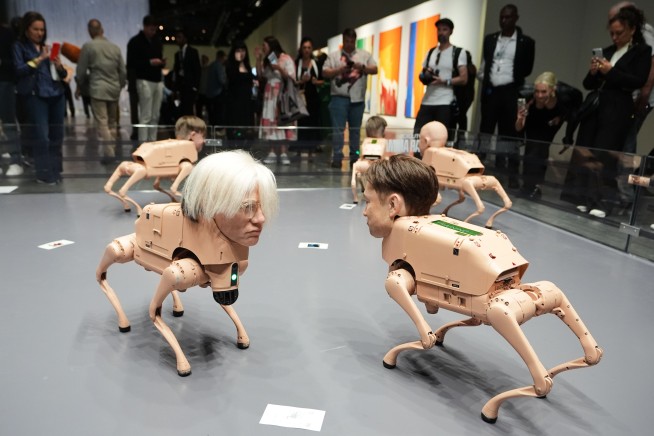 Beeple's New Creation: Robot Musk, Warhol Dogs