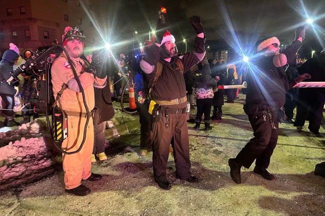 Flashlights Shining Into Hospital Windows Bring Some Joy
